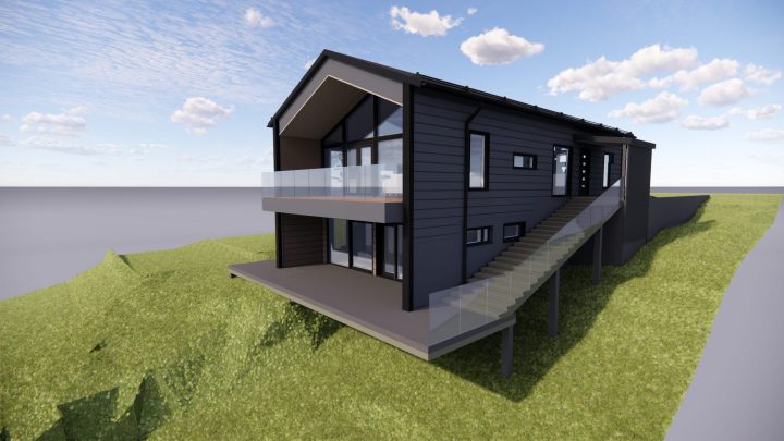 Pihla päänäytteilleasettajana Chalet Pihla -messukohteessa Naantalin Asuntomessuilla 2022