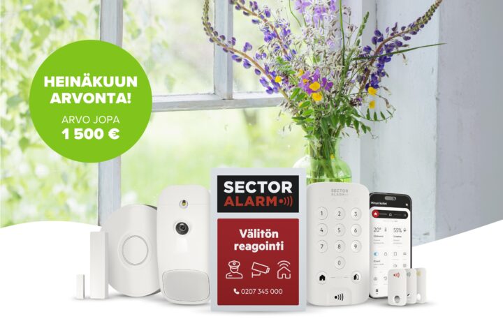 Heinäkuun Sector Alarm hälytysjärjestelmän arvontavoitto Hajalaan!